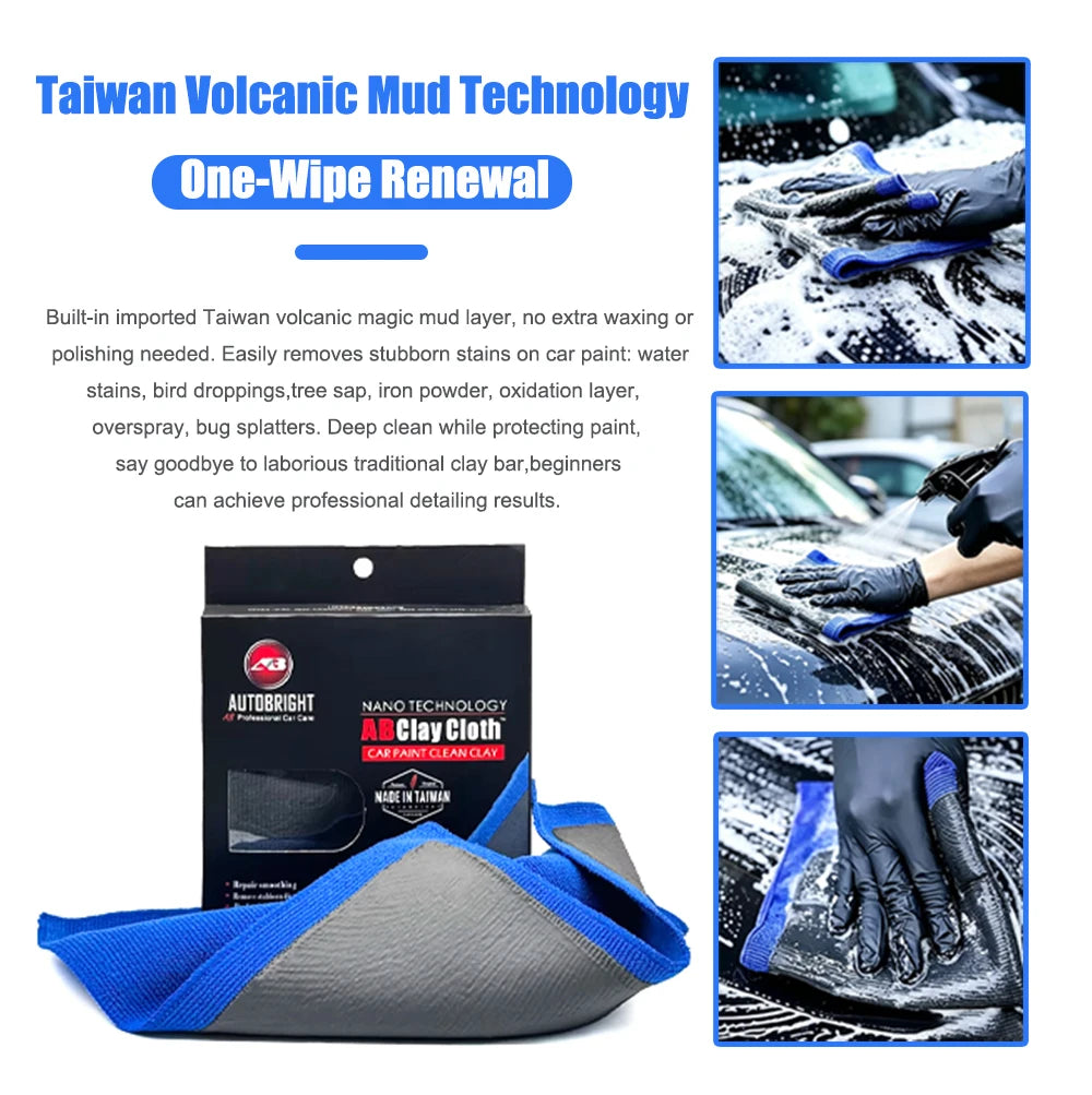 AUTOBRIGHT Clay Towel Car Cleaning Towel Magic Clay Cloth Car Detailing Tools Auto Care Towel Clean Polish Clay Bar Cloth