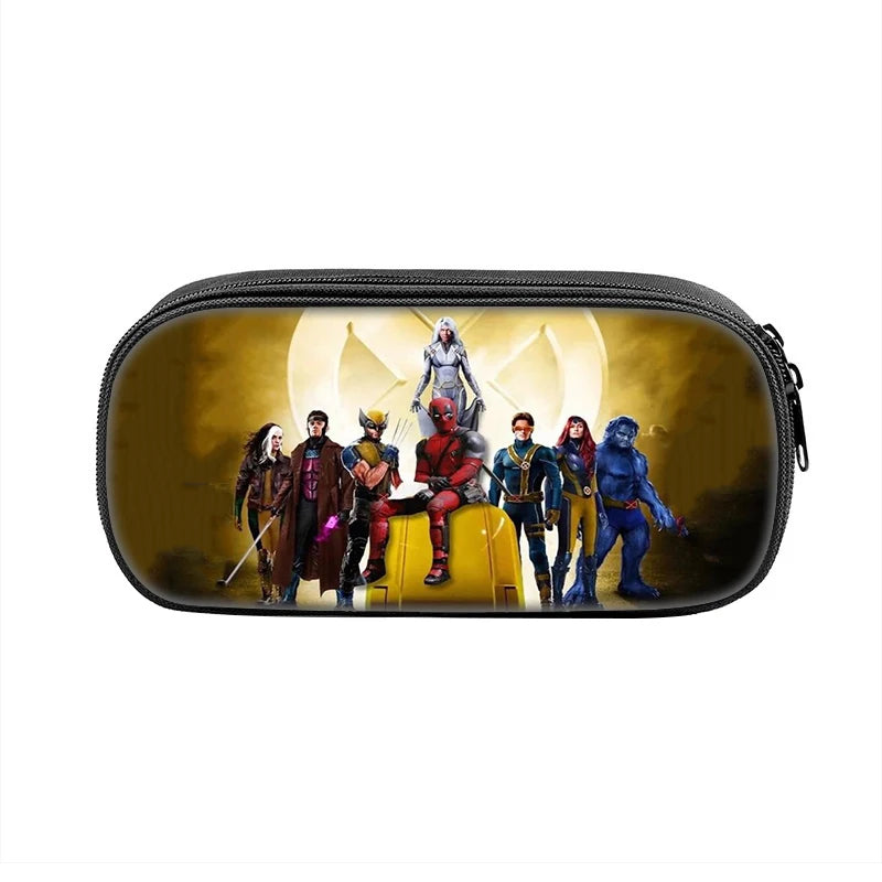 Popular Movies Deadpool Pencil Cases Fun Cartoon Anime Pen Box Bag for Student Big Capacity School Supplies Zipper Pencilcases