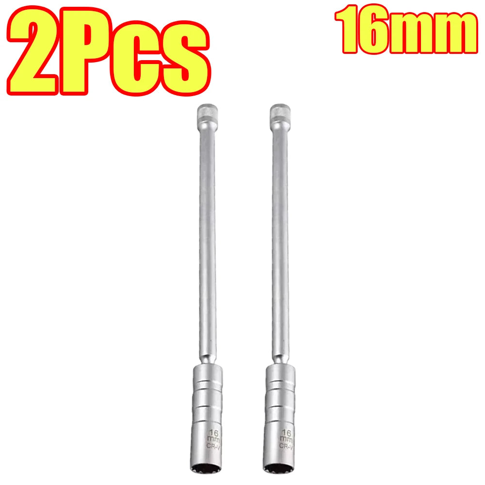 1-4Pcs 14mm 16mm Magnetic Swivel Spark Plug Thin Wall Socket with Magnetic Design 12 Point Wall Ignition Plug Removal Tool