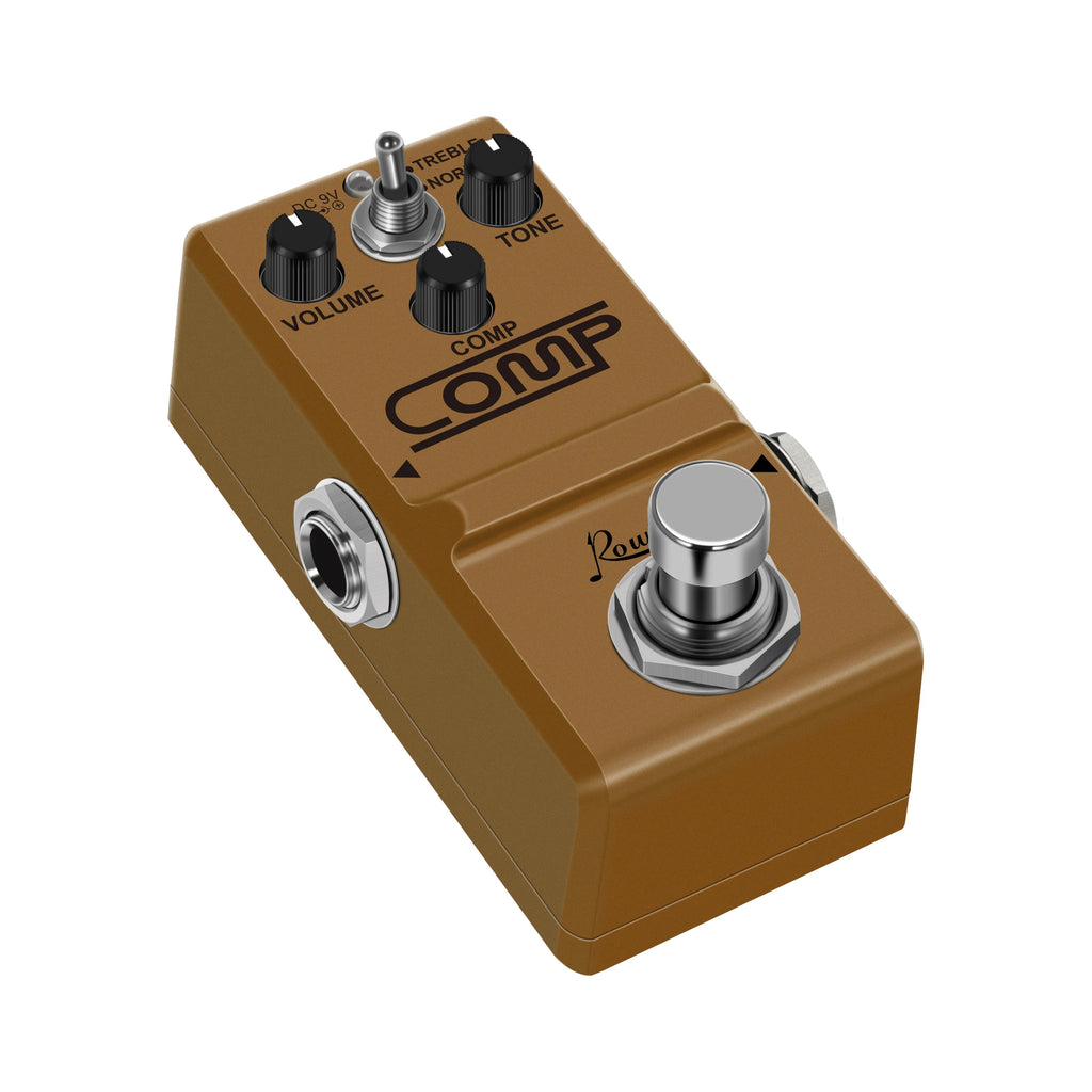 Rowin Guitar Compressor Pedal Analog Mini Opto Compressor Box Guitar Compression Pedal for Electric Guitar  True Bypass
