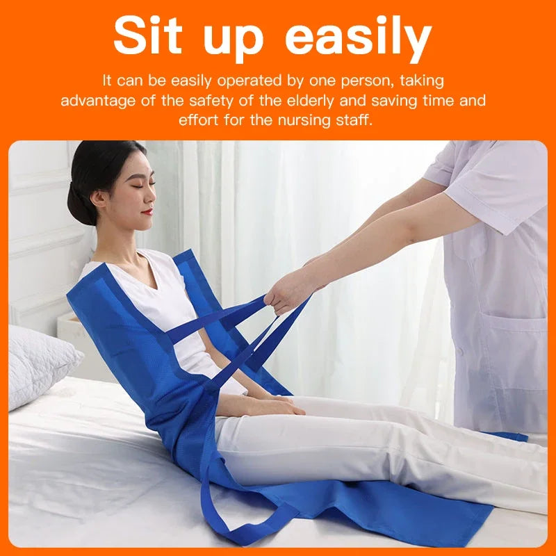 Household Patient Transfer System Soft Stretcher Belt & Repositioning Mat for Bedridden Elderly Nursing Care