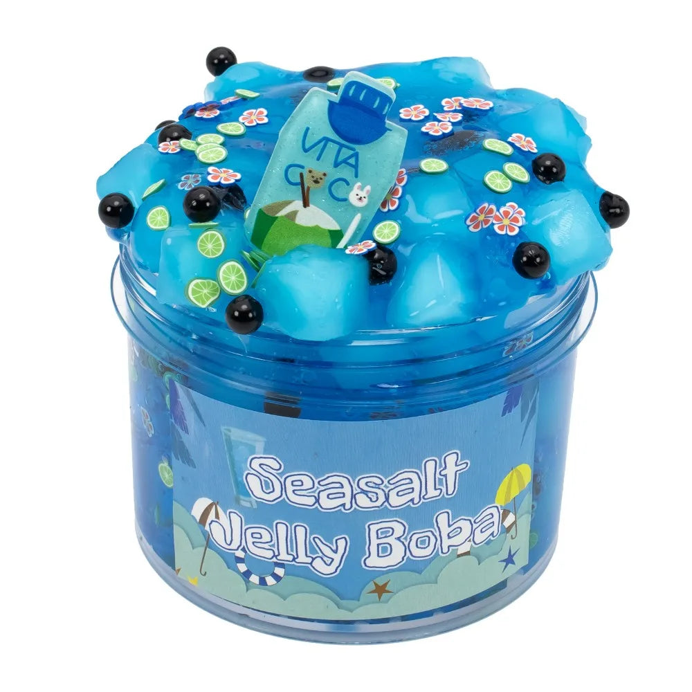 Soft 300ml/70ml Slime Kit Fruit Crunchy Non-Sticky Jelly Cube Slime Glitter Stress Relief Clear Slime Party Favor Gifts