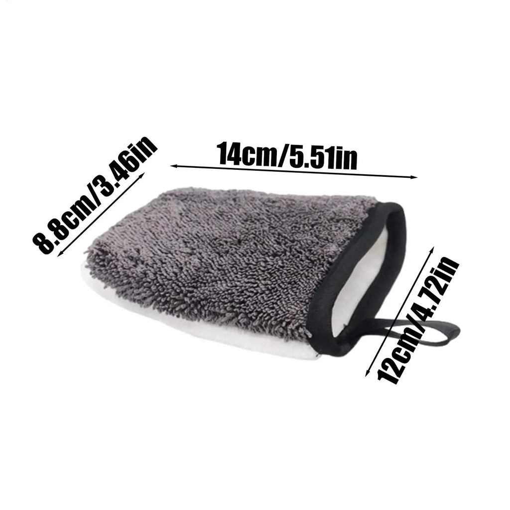 Ergonomic Car Interior Cleaning Mitt Double-Sided Detailing Scrubbing Twist Gloves Cloth for Instrument Panel Door Leather Seat