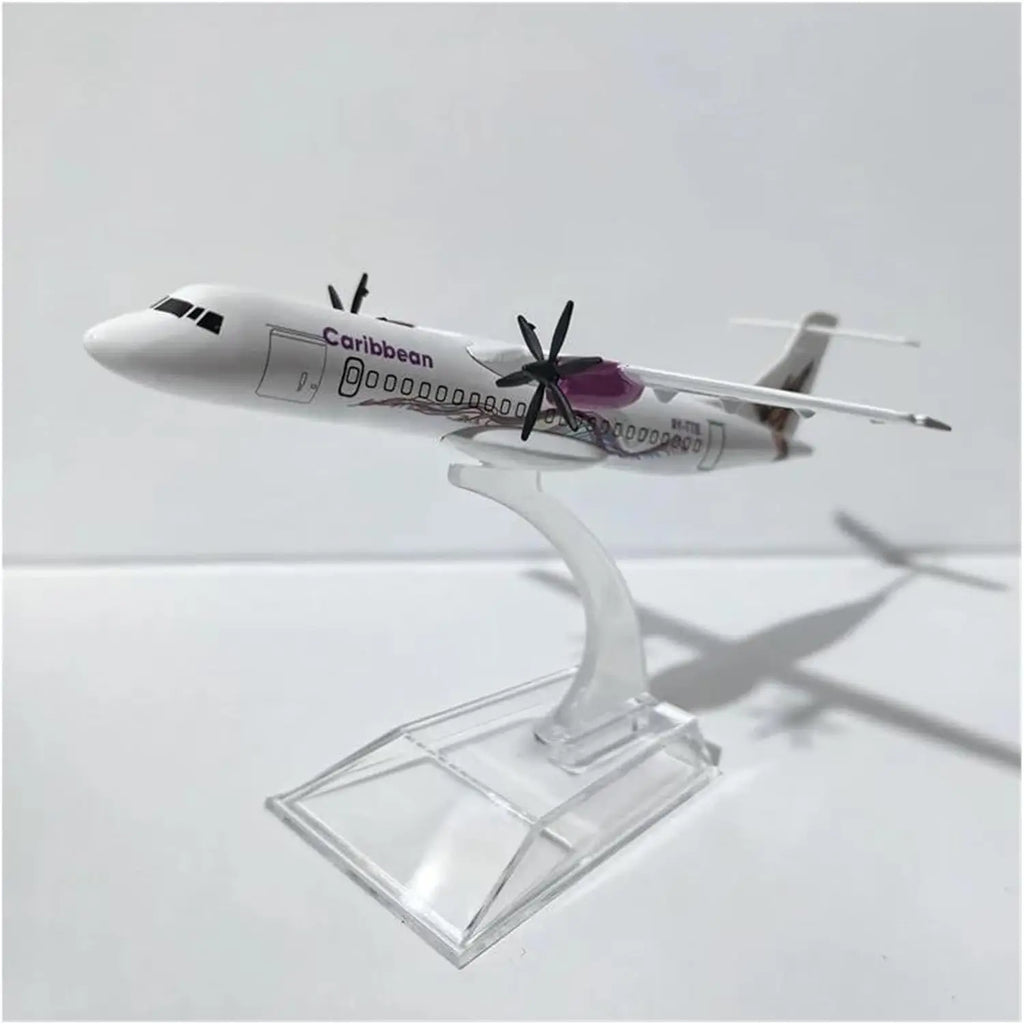 16cm 1/400 for Caribbean ATR Airplane Model Diecast Metal Aircraft Reception Area Ornament Suitable for Gift Giving