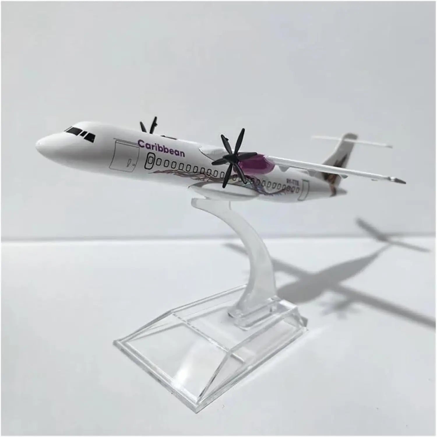 16cm 1/400 for Caribbean ATR Airplane Model Diecast Metal Aircraft Reception Area Ornament Suitable for Gift Giving
