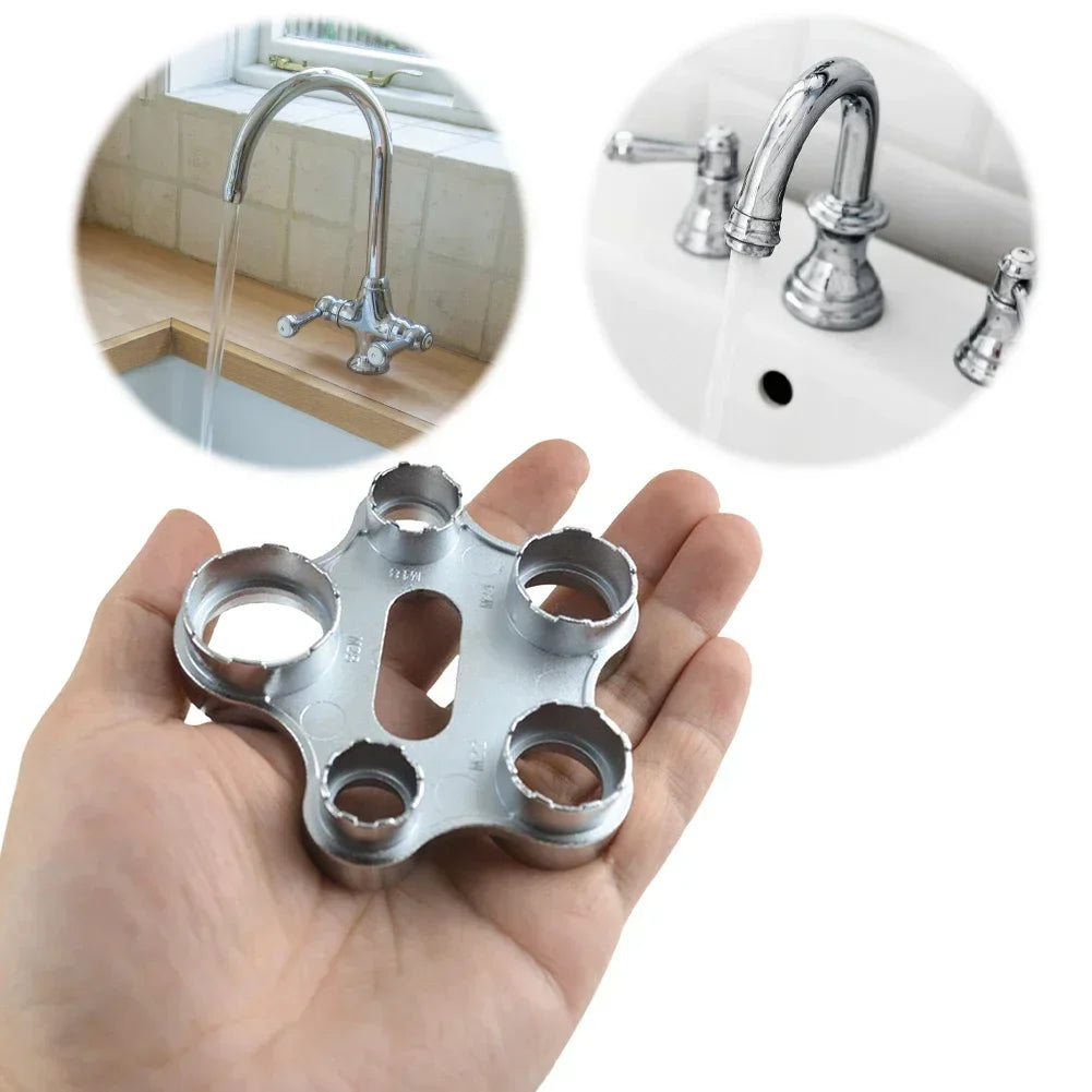 Faucet Aerator Wrench Removal Tool Flow Adjusting Faucet Key Plumbing Spanner for Kitchen Bathroom Sink Tap Parts