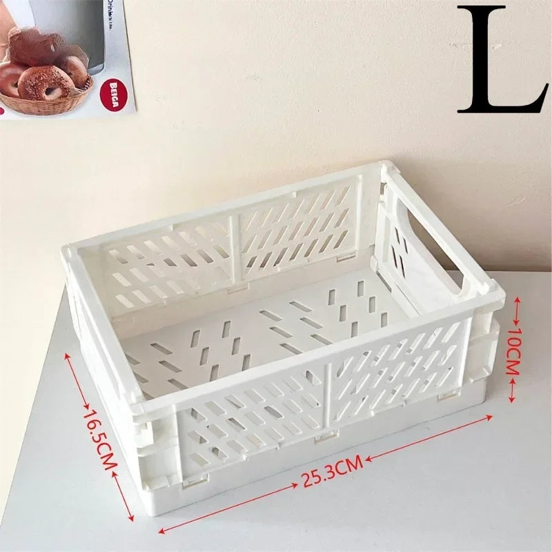 6Color Foldable Storage Baskets Student Desktop Holder Tape Stationery Cosmetic Storage Box Home Office Organizer Container