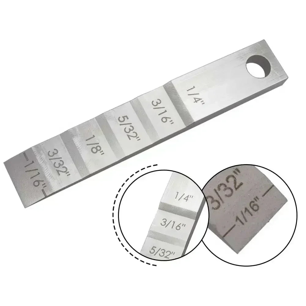 Small Pipe Spacer Wedge Stepped Gauge 6-Step Stainless Steel Wedge High-Precision Tool Step Feeler Gauge For Pipe Fitter Tools