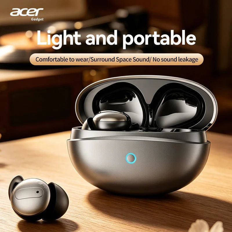 Acer Ohr799 Wireless Bluetooth Sleep Headphones with In-Ear Design, Noise Reduction for Calls, Comfortable to Wear, No Pressure on the Ears When Sleeping on the Side, Stereo Sound Effect, Mini, Compact and Portable