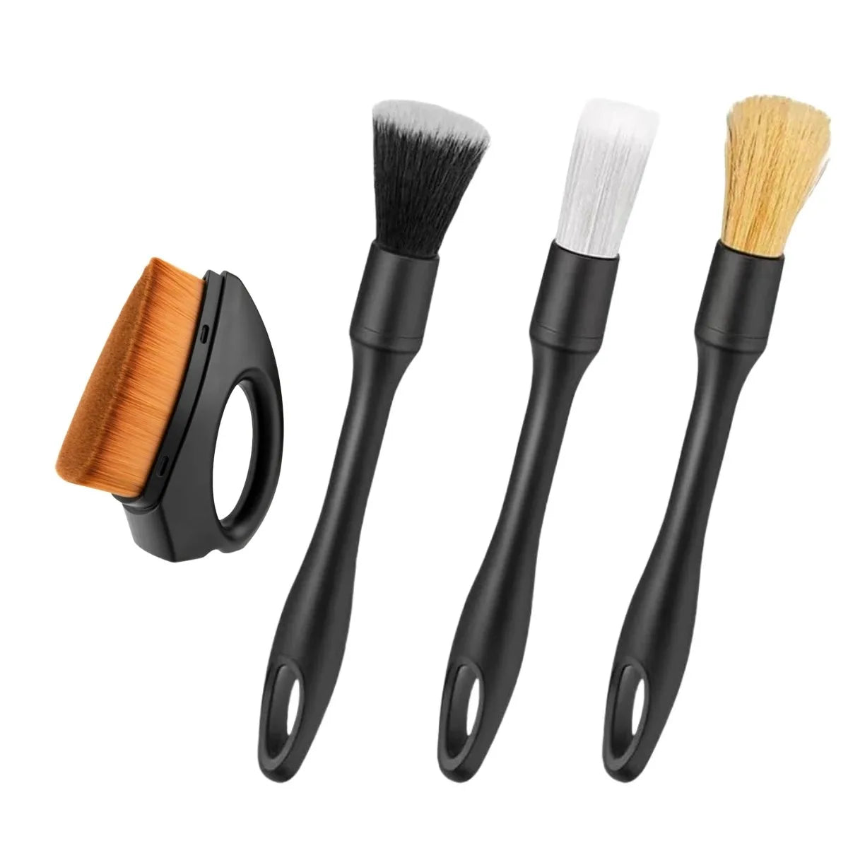 Car Detailing Brush Set 5PCS Auto Interior Cleaning Tools Air Vent Dust Duster Crevice Cleaner Car Wash Brushes for Vehicle Care