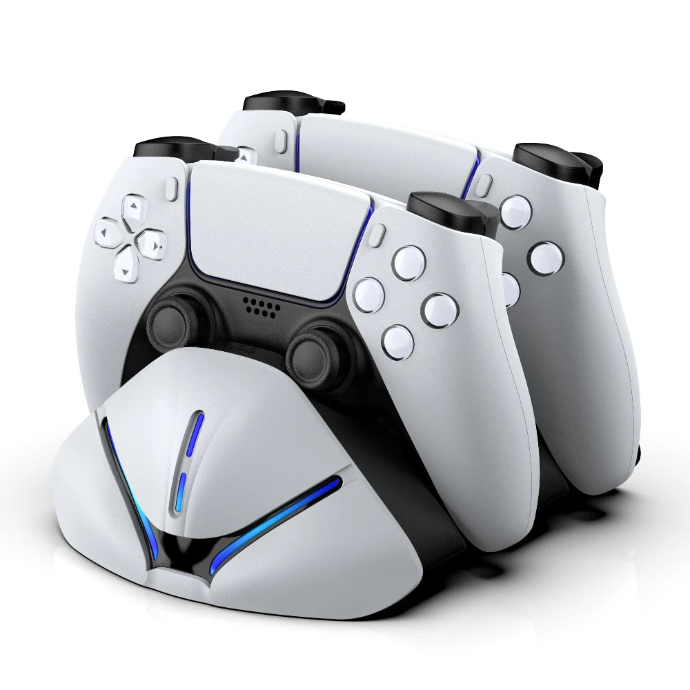 RGB Controller Charging Station For PS5 Dual Fast Charger RGB Indicator Charging Stand Docking Station For PS5 Gamepad