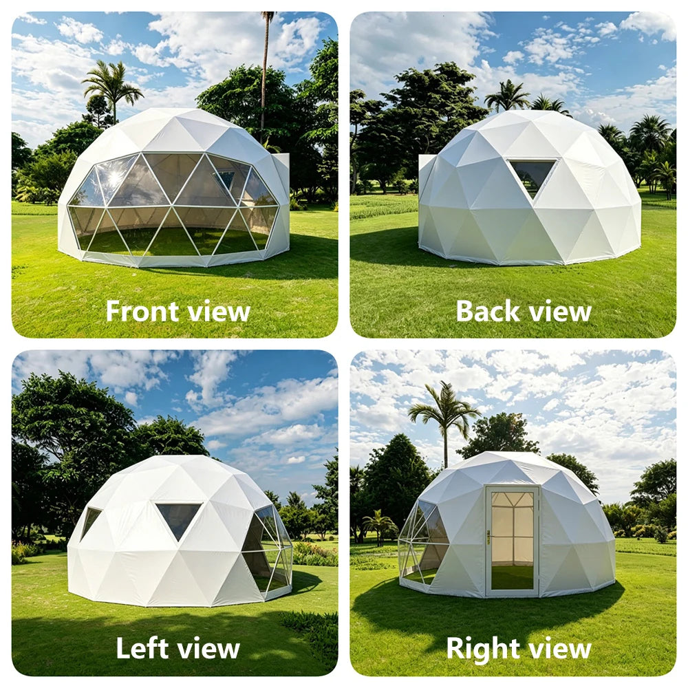 Waterproof Outdoor Exhibition Geodesic Dome Tent, Professional Galvanized Steel Round Shelter for Commercial Outdoor Activities