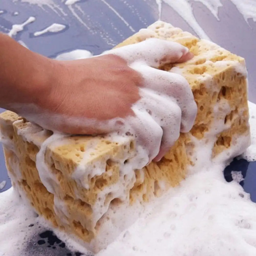 Super Absorbent Honeycomb Car Wash Sponge, Large Foam Block for Deep Cleaning Without Scratching Paint