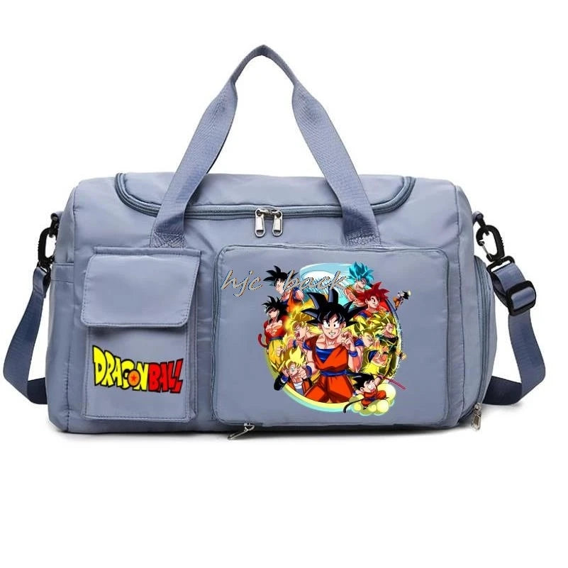 Fashion Dragon Ball Print Large Capacity Storage Bag Shoulder Bag Camping Accessories Dry/wet Separation Travel Bag