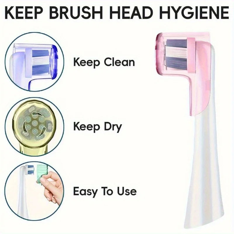 Universal Electric Toothbrush Head Protective Cover With Cap Toothbrush DustProof Cover Plastic Travel Portable Toothbrush Case