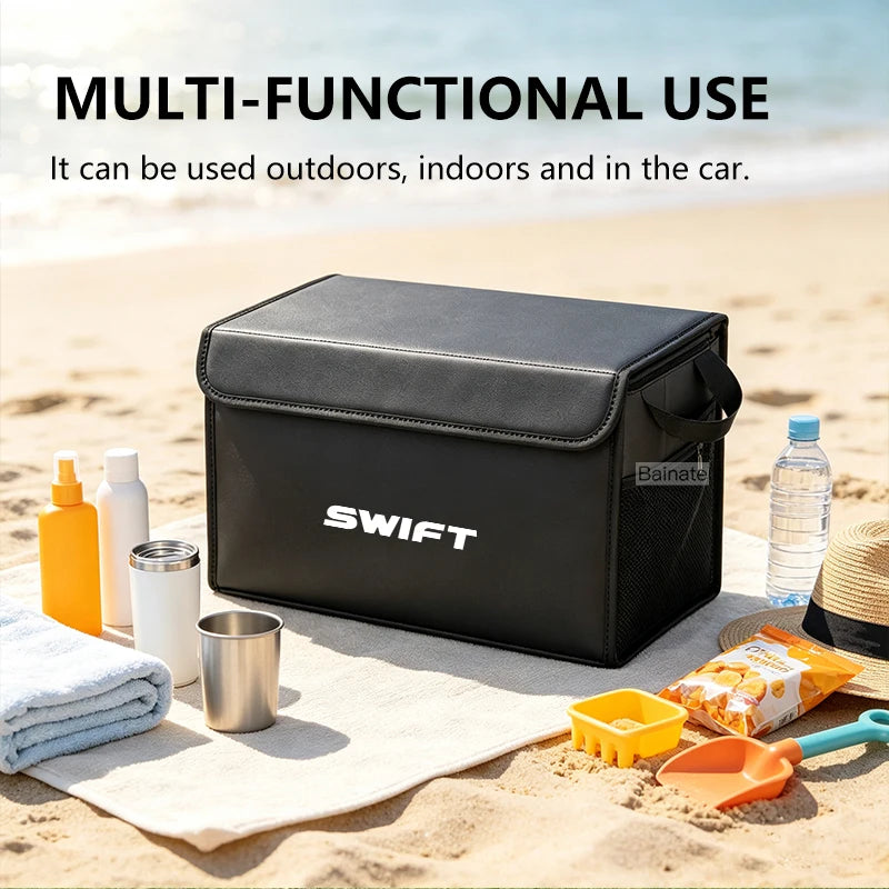Car Trunk Foldable Storage Box For Suzuki Swift ZA ZD 2014 2017 2020-2026, Multi-Functional Folding Interior Storage Accessories