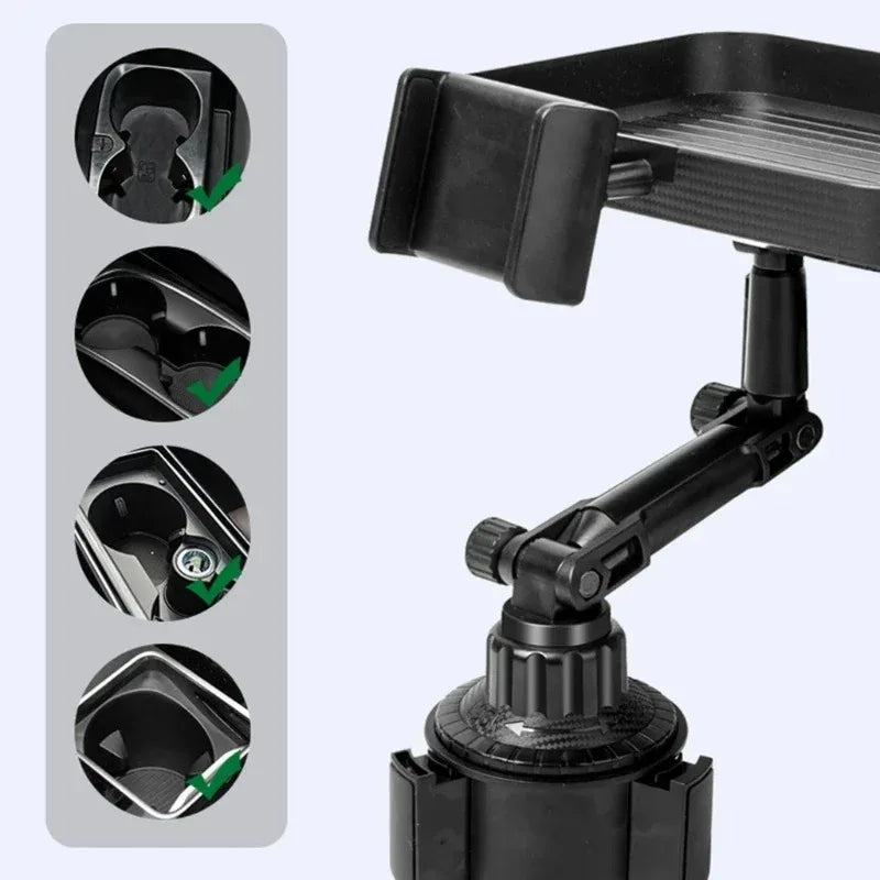Car Rotatable Food Trays Eating Parked Desk Laptop CupHolder