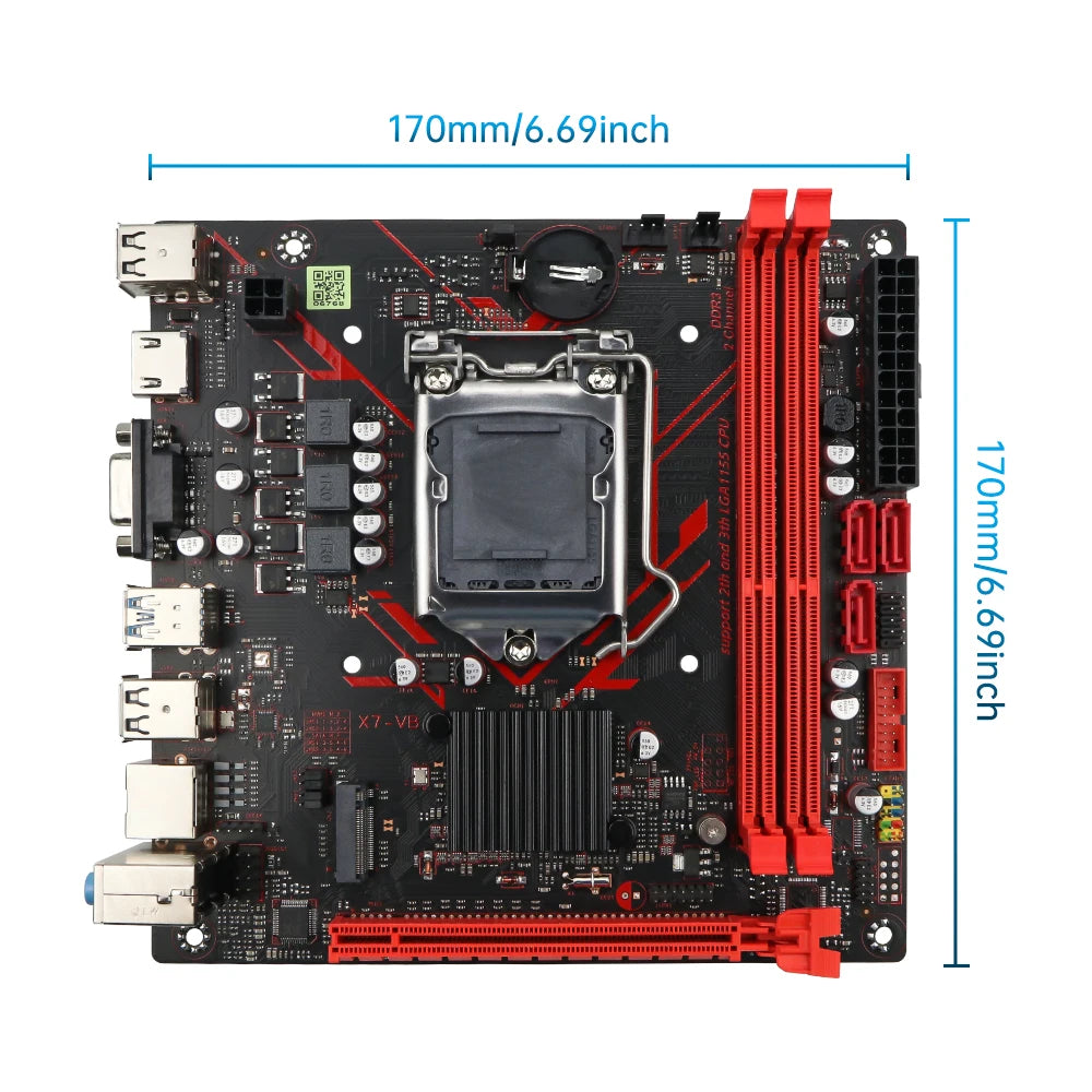 SOYO H61 Gaming Motherboard Kit with Intel  LGA1155 CPU i5 2500 DDR3 Memory M.2 SATA Desktop Computer components