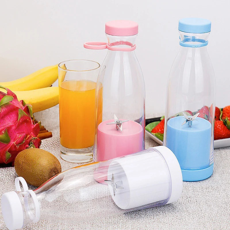 4 Color 420ml Portable Rechargable Blender Electric Travel Juicer Cup For Smoothie Milkshake Kitchen Mini Mixer Tool