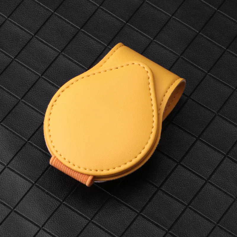 Leather Sunglasses Clip Sun Visor Car Interior Card Ticket Fastener Portable Sunglasses Holder Clips Auto Interior Accessories
