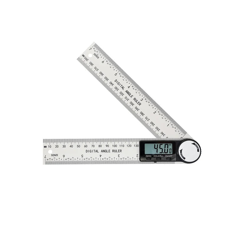 HOMEFISH 1 PC 2 in 1 Digital Angle Detector Scale Suitable for Woodworking Mutifunction Tools Measurement Tools High Accuracy