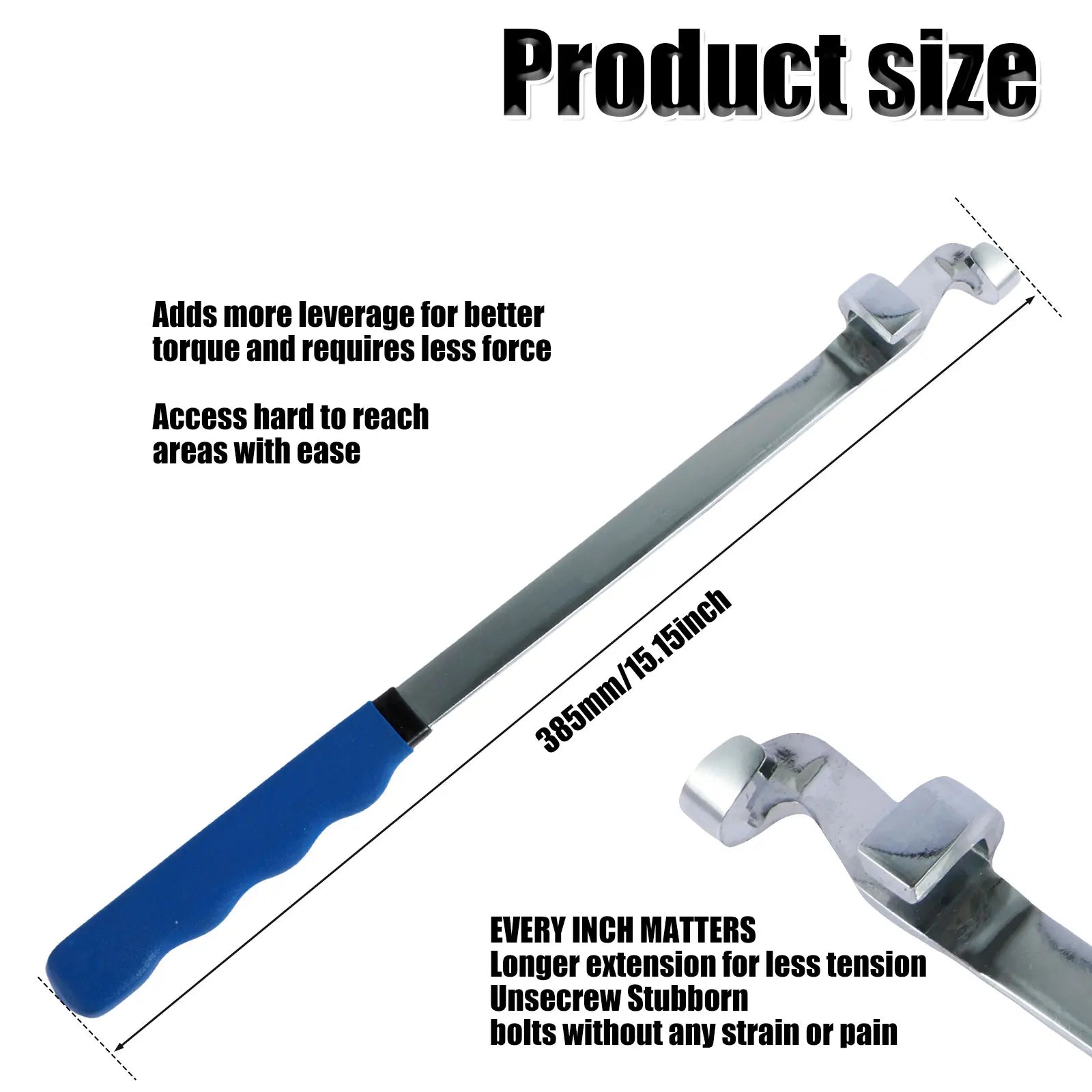 Universal Wrench Extension Tool Bar 15/13inch Adjustable Torque Wrench Extender Torque Amplifier Tools Lever Arm Extension