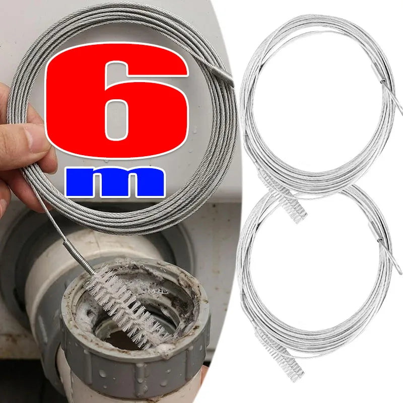 Cleaning Scrub Brushes Extended Auto Sunroof Long Hoses Car Detailing 1.5/3/6m Car Drain Dredge Cleaning Tool Accessories