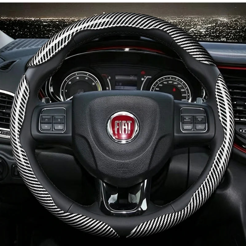 Suitable for Fiat Steering Wheel Cover  500 Grande Punto Evo Ducato Bravo Tipo Linea Albea Panda 124 Spider 500X 500L