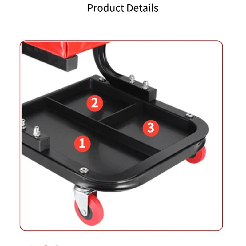 Heavy Duty Universal Auto Repair Tool Tray Workshop Tool Bracket Roller Cart for Mechanics Garage Toolbox Storage