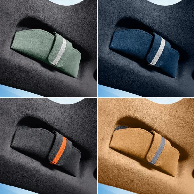 Alcantara Suede Magnetic attraction Car Glasses Case Storage Box Sunglasses Holder For ZEEKR 001