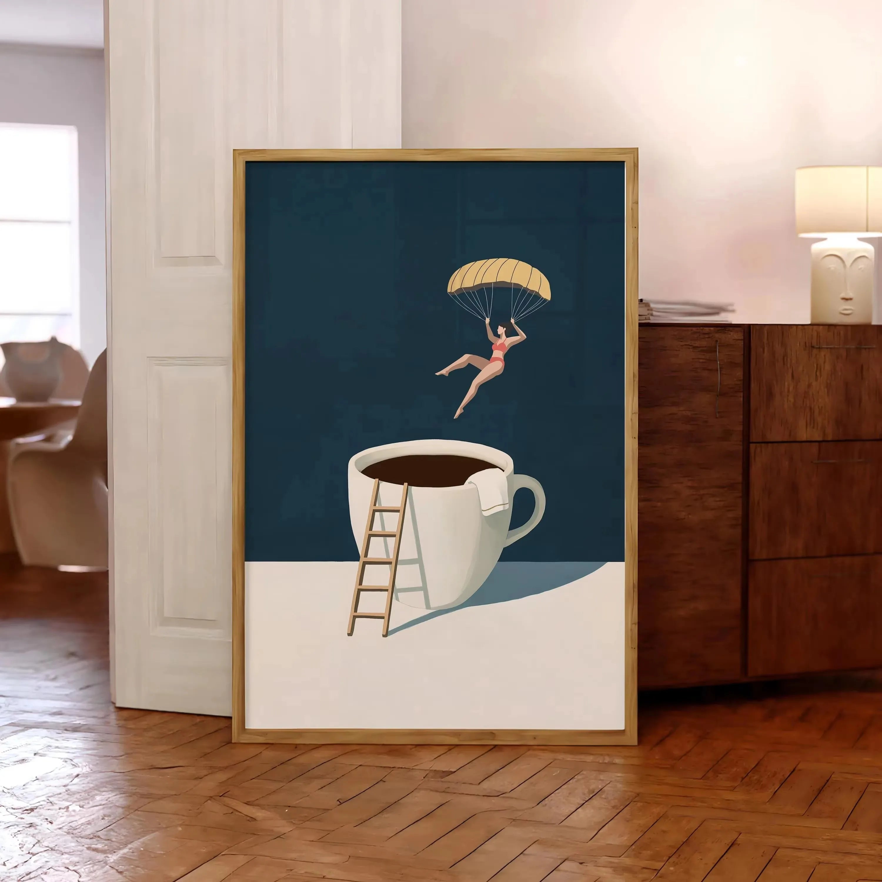 Coffee Diver Canvas Prints Kitchen Good Morning Coffee Wall Art Posters for Modern Living Room Home Decor Coffee Lovers Gifts