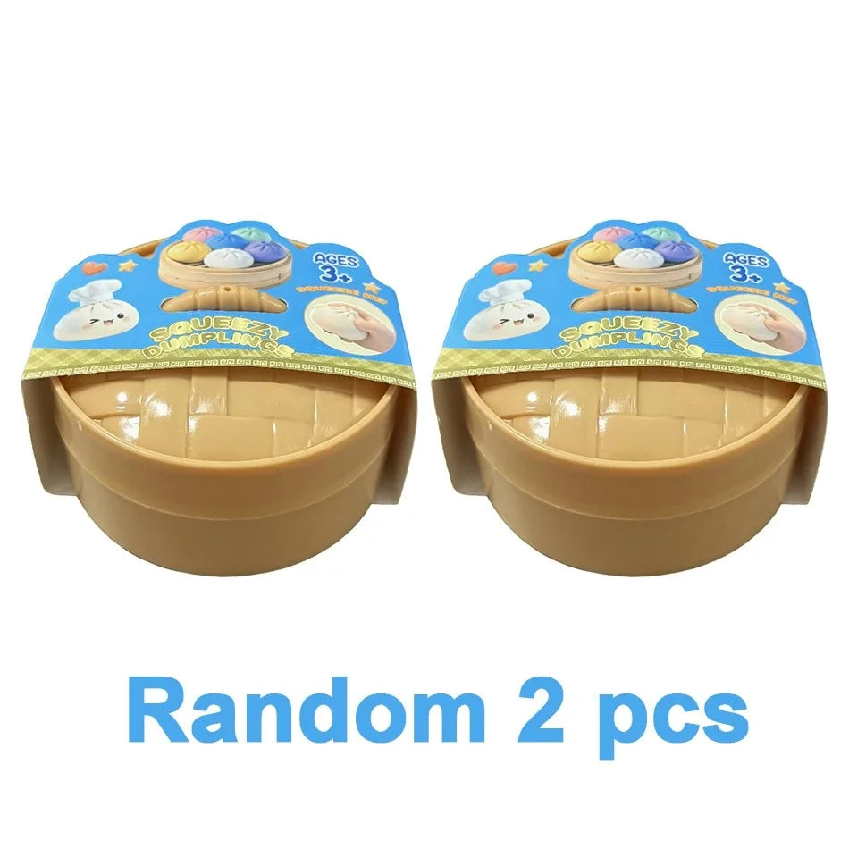Glitter Dumpling Squishy ULTRA RARE Gold Glitter Hidden Edition Dumplings Sensory Steamer Soft TPR Dough Ball for Stress Relief