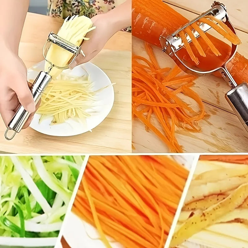 Stainless Steel Vegetable Peeler Multi Function Fruit Peeling Tool Potato Carrot Cucumber Shredder Kitchen Cooking Gadget