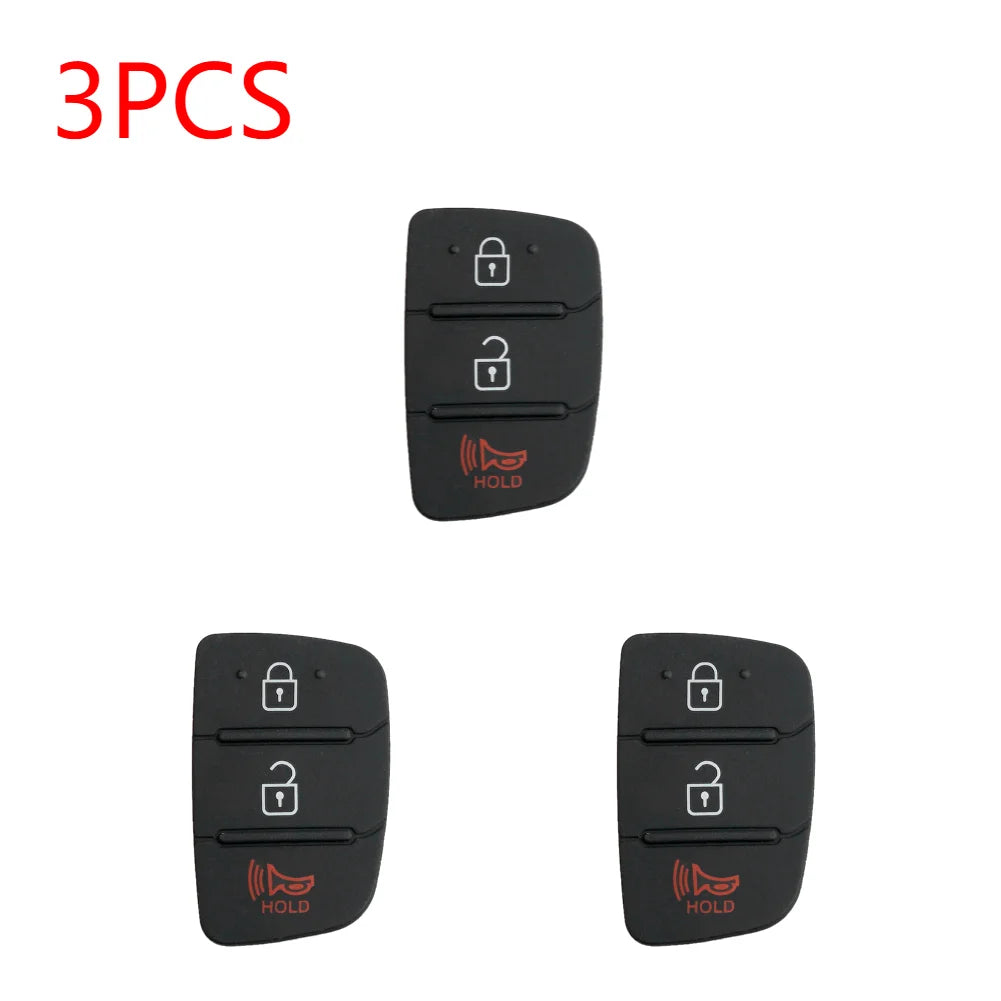 1-5Pcs Replacement Rubber Car 4Button Silicone Pad For Hyundai Tucson Santa fe / ix45 Sonata i40 Remote Car Repair Key Fob Shell