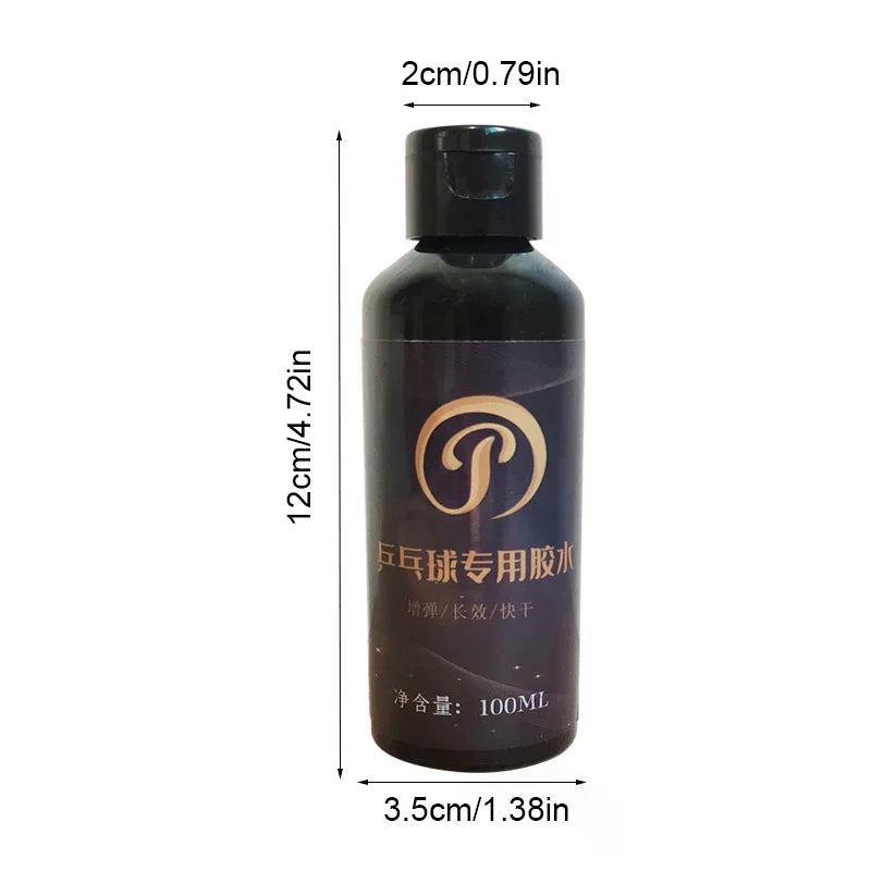 100ml Professional Table Tennis Rubber Glue with Brush, Strong Ping Pong Racket Repair Adhesive