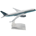 16cm A350 Cathay Pacific 1:400 Scale Die-Cast Metal Alloy Aircraft Model Toy Suitable for Collecting and Gifting