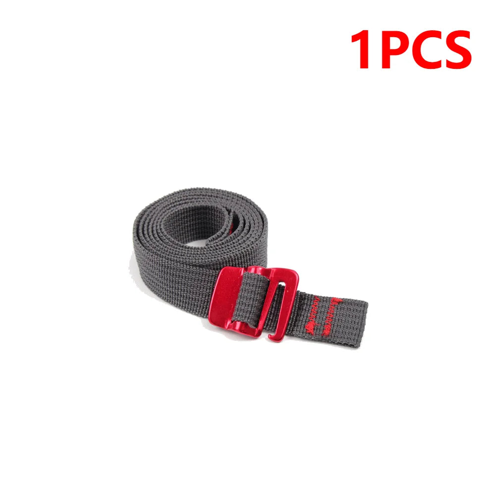 Climbing Buckle Tie-Down Belt Cargo Straps Travel Backpack Nylon Tape Rope with Quick Release Hook Outdoor Hiking Tension Belts