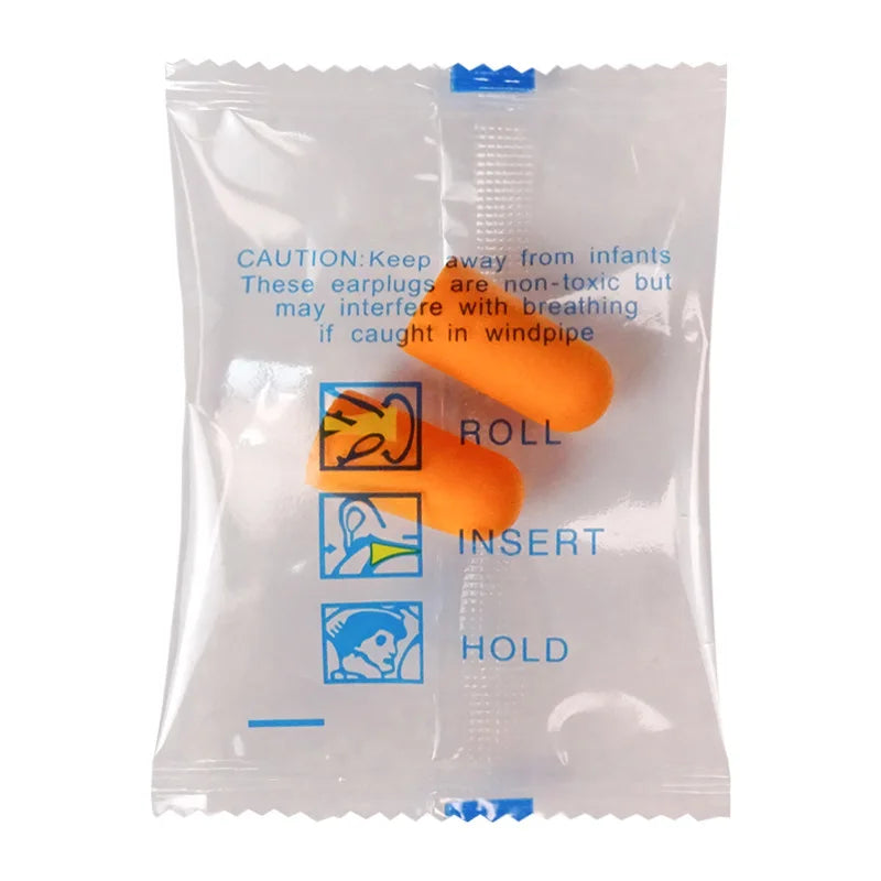 20pcs-100pcs】Anti-noise sponge earplugs PU foam anti-noise noise reduction sleep work noise reduction anti-noise snoring