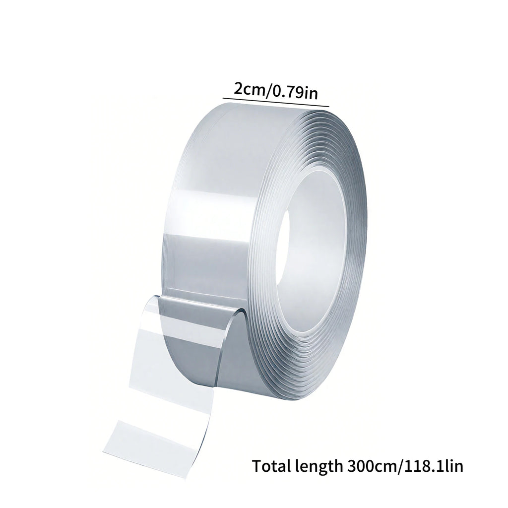 Nano Double-Sided Tape – Ultra-Strong Adhesive for Wall & Fabric, Waterproof No-Residue Mounting Dots (5m/Roll)