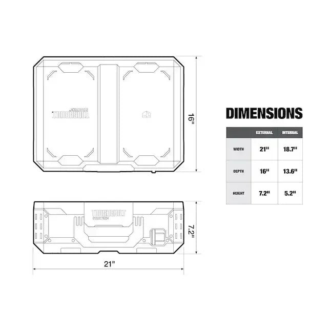 TOUGHBUILT TB-B1-B-30 StackTech Tool Box Multi-functional Maintenance Parts Box Stackable Toolbox Toughbuilt Tool Accessories