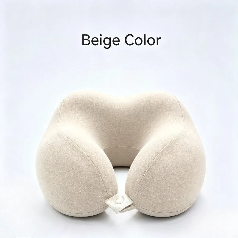 1pc U Shaped Memory Foam Neck Pillow, Comfortable Travel Pillow for Airplane Napping Office Use, Soft Support,Travel essentials