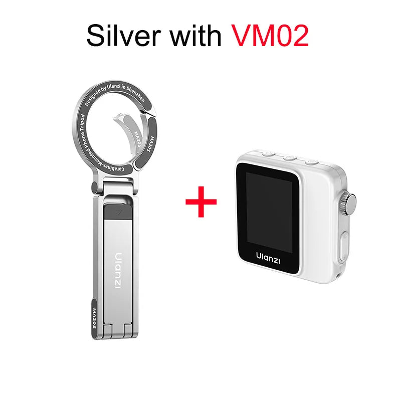 Ulanzi MA30S Carabiner Phone Stand Phone Handle Tripod for iPhone 17 16 15 Pro/Pro Max Selfie Stick Slim Version MA30 for Vlog