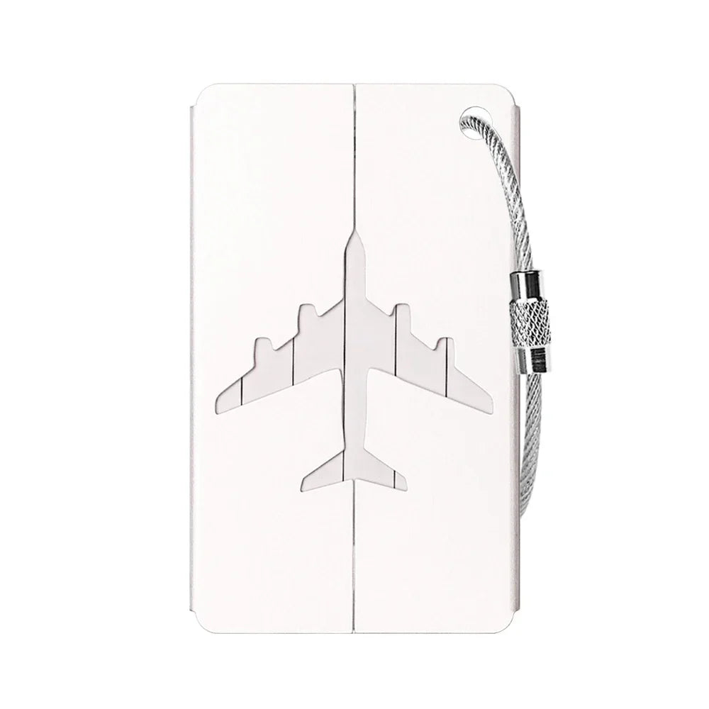 1/10pcs Premium Aluminum Travel ID Tag Durable Luggage Identification Business Card Holder Stylish Portable Luggage Tag Bag