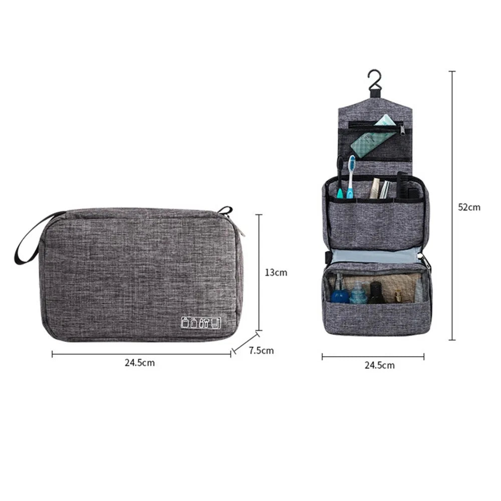Large-capacity Travel Toiletry Bag Multi-functional Portable Makeup Storage Bag Compartmentalized Zippered Travel Storage Pouch