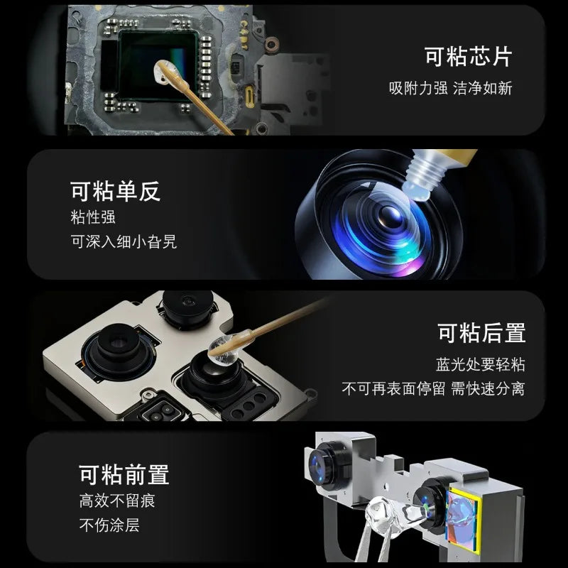 KEGUAN Blue Light Cleaning and Traceless Adhesive for Remove Blue Light Surface Stains and Dust Cleans Mobile Phone Repair Tools