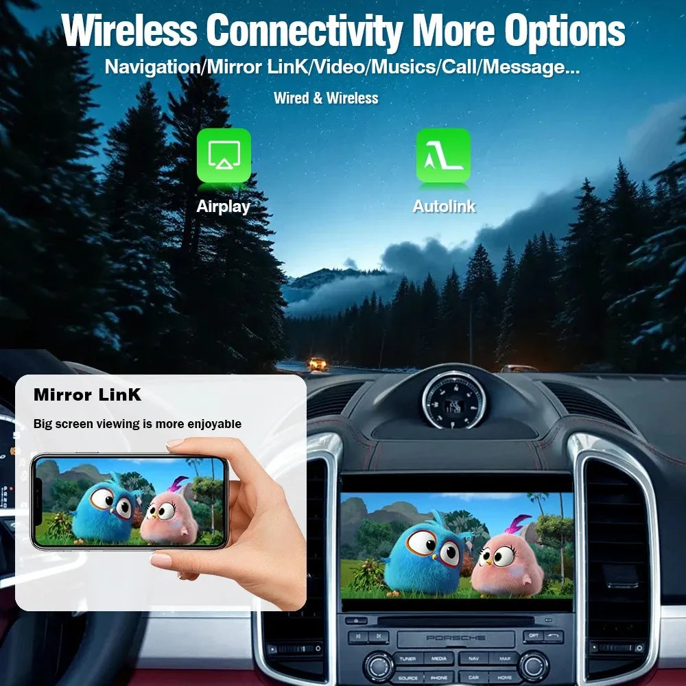 AUTOABC New Original Wireless Carplay Module Box for Porsche Cayenne Macan 911 Panamera Bosxter PCM3.1 PCM4.0 System With Android Auto Rearview Camera Airplay