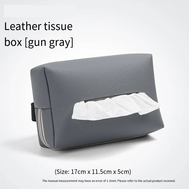 Car interior tissue box car armrest box tissue box car interior bag drawstring paper bag napkins minimalist car rear seat back