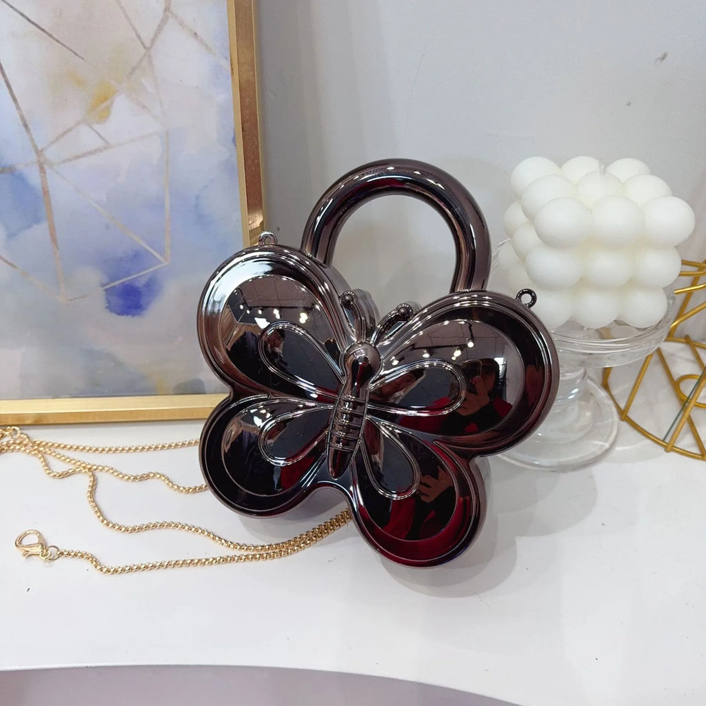 Golden Evening Bag Purses and Handbags Luxury Designer Shoulder Bags Funny Shape Party Wedding Round Acrylic Shiny Clutch Purse