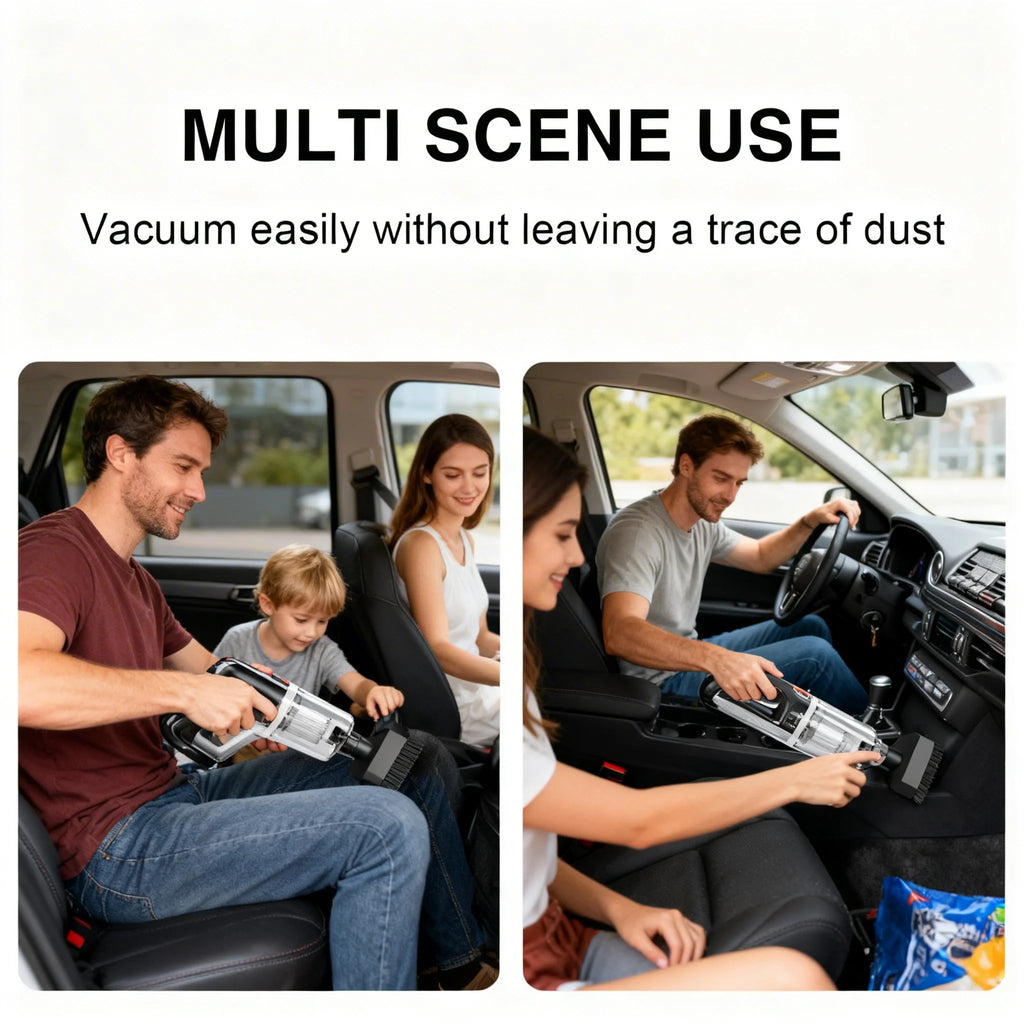 Handheld Car Vacuum Cleaner USB Type-C Fast Charging Vacuum Cleaner Anti Clogging Absorb Dust Debris Powerful