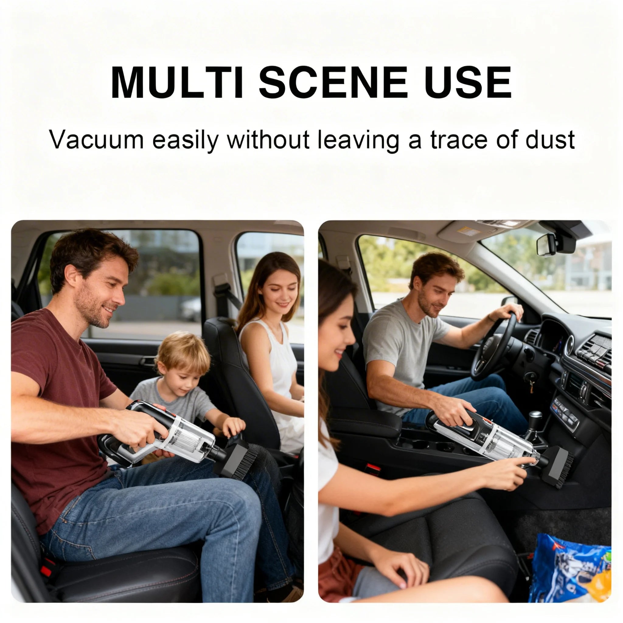 Handheld Car Vacuum Cleaner USB Type-C Fast Charging Vacuum Cleaner Anti Clogging Absorb Dust Debris Powerful